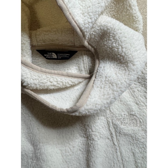 The North Face Osito Cream Fleece Hooded Pullover Cozy Comfy Womens Small S - Picture 5 of 8